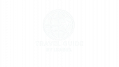 Weißes minimalistisches Logo mit einem Globus und Flugzeugsymbol, passend für einen Reiseblog.